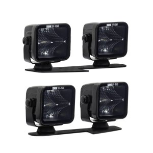 Ford Bronco Light Pods - Ditch - Borne Off-Road - 3x3 Flood, 4-piece - `21-`27